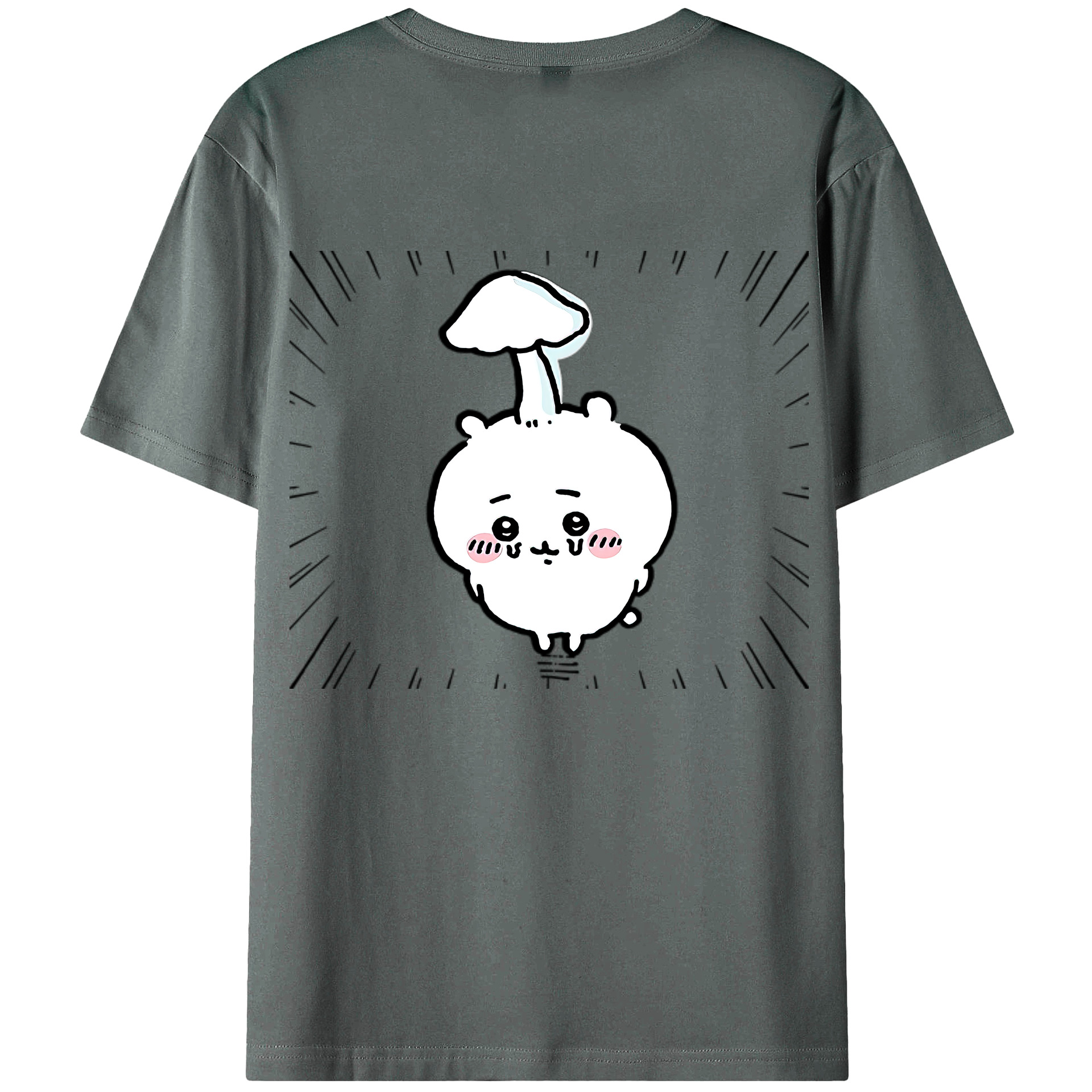 （画像用） ちいかわ ちいかわ Chii-kawa chiikawa 綿100％ メンズ半袖Tシャツ（バックプリント） 通気性
